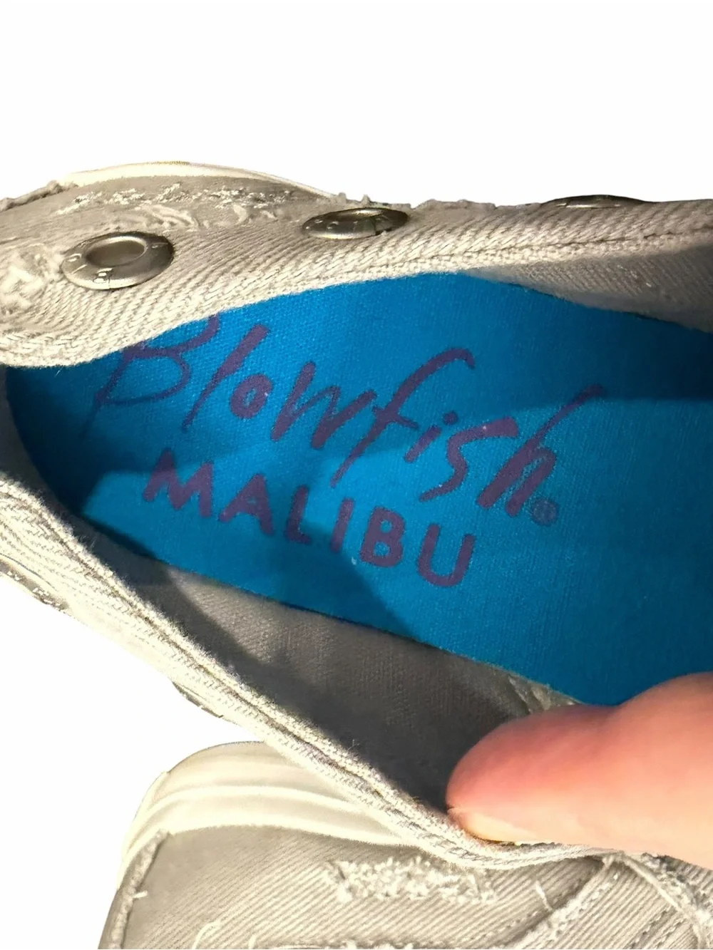 Blowfish Malibu Womens Sneaker Malibu Mariachi Canvas Size US 7.5 NEW Gray Smoke